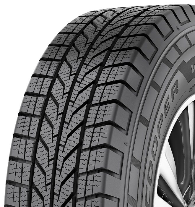 COOPER WINTER VAN, 195/70 R15 104R označení pneumatik EU – hodnocení přilnavosti za mokra: C, hodnocení spotřeby paliva: E, hodnocení hluku: 73 dB,  pneumatika na sněhu