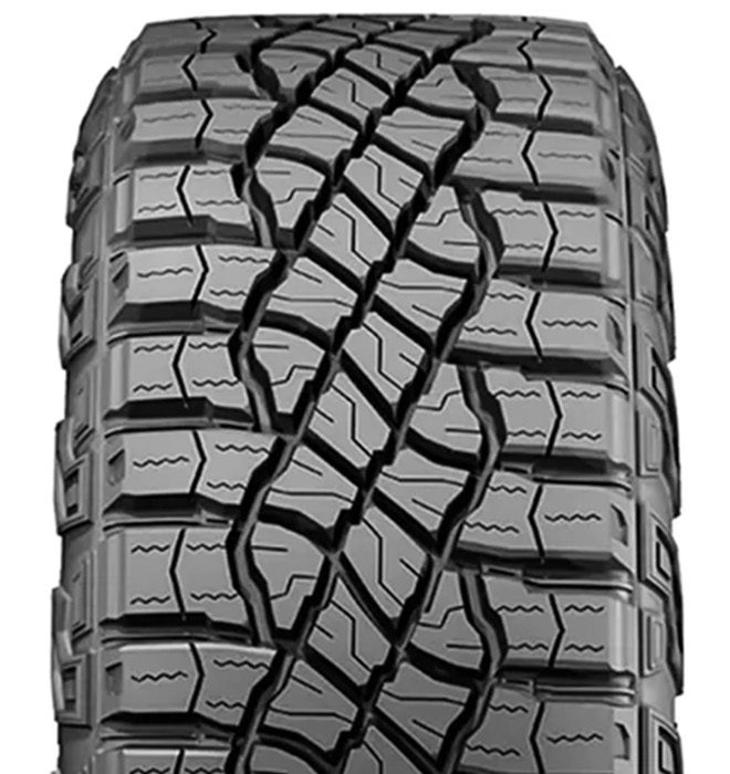 Wrangler Territory RT, 325/65 R18 121Q označení pneumatik EU – hodnocení přilnavosti za mokra: , hodnocení spotřeby paliva: , hodnocení hluku:  dB