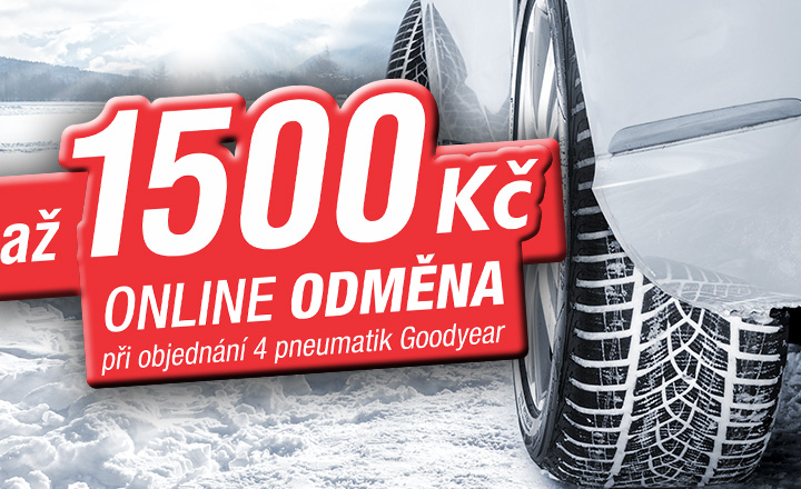 Odměna až 1500 Kč na nákup pneumatik online