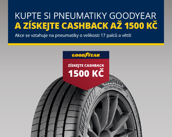 Kup si pneumatiky Goodyear a vrátíme ti peníze zpět na účet